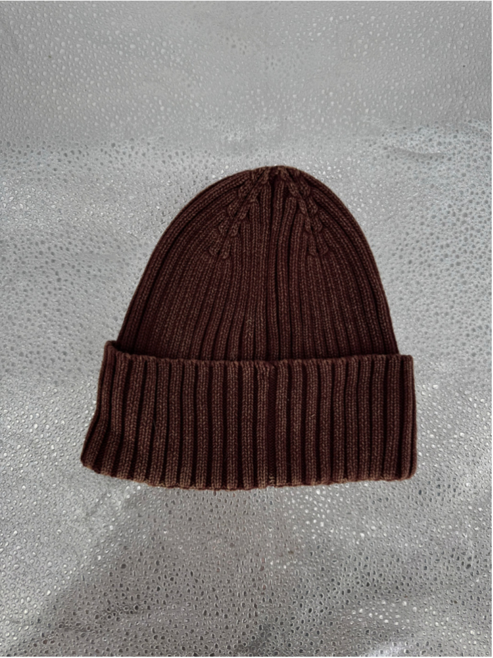 Women's Unbranded Ribbed Knit Beanie Hat One Size Brown - Picture 2 of 2